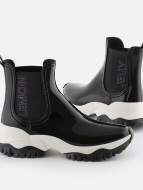 Women’s LEMON JELLY Jayden black vegan ankle rain boots- Size 41